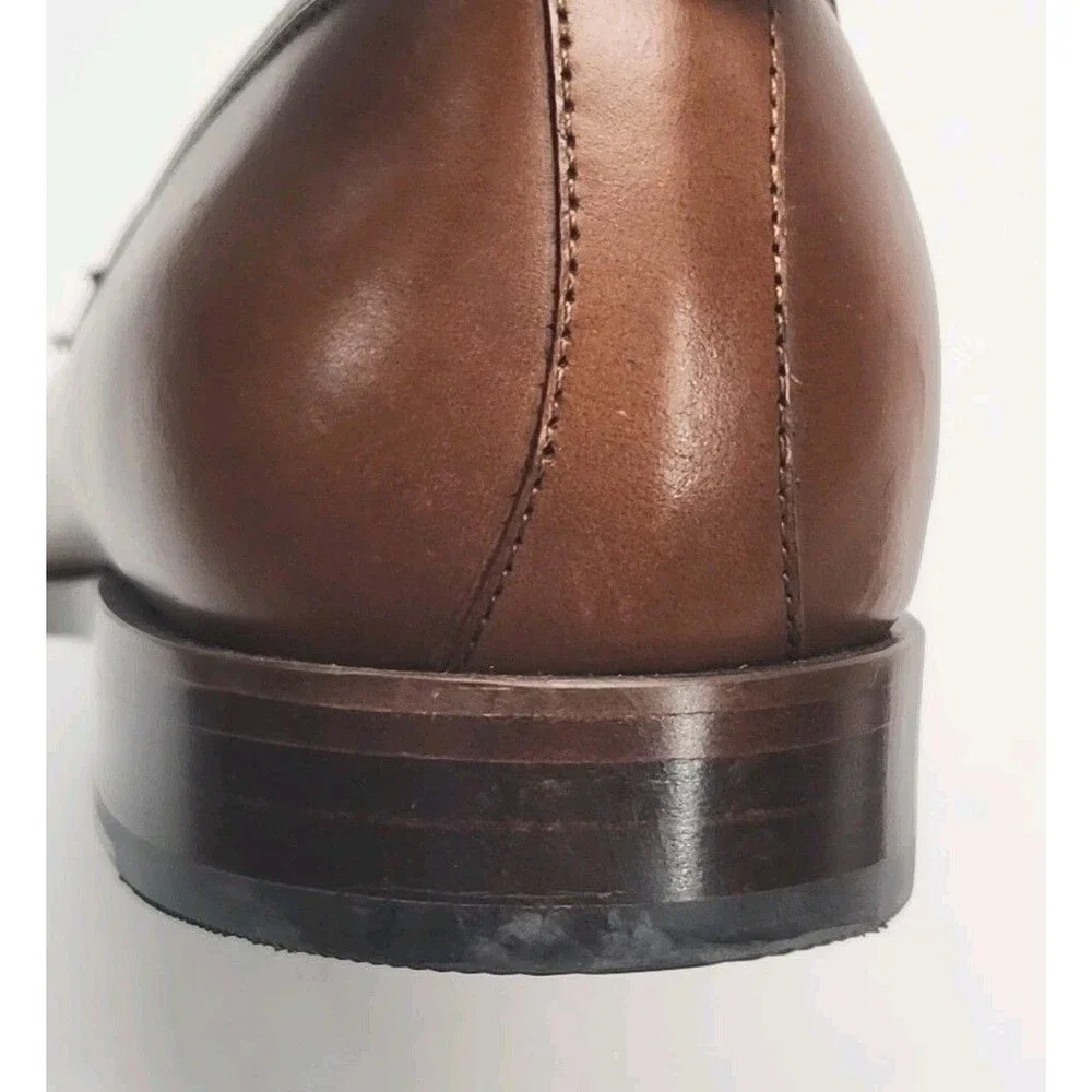 Flag Ltd Dress Shoe Loafer Nappa Glove Men Sz 8 Brown Leather InnoFlex Horse Bit